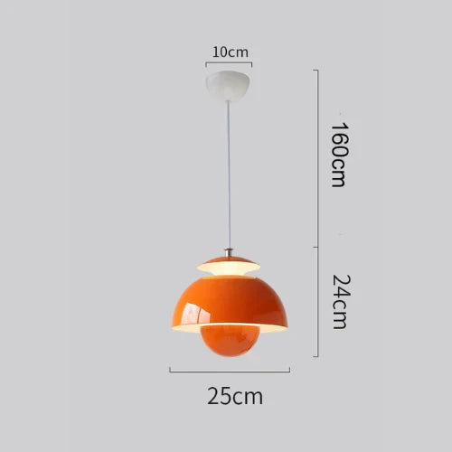 Modern Retro Pendant Lamp – Designer Spherical Shade