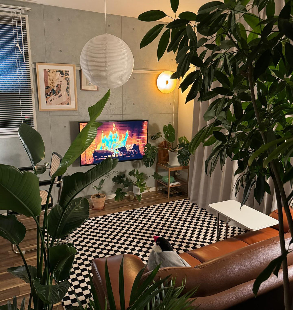 Washi Paper Suspension Lamp for Living Room