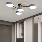 Arisha Geometric Flush Mount Ceiling Light Acrylic/Wood Living Room