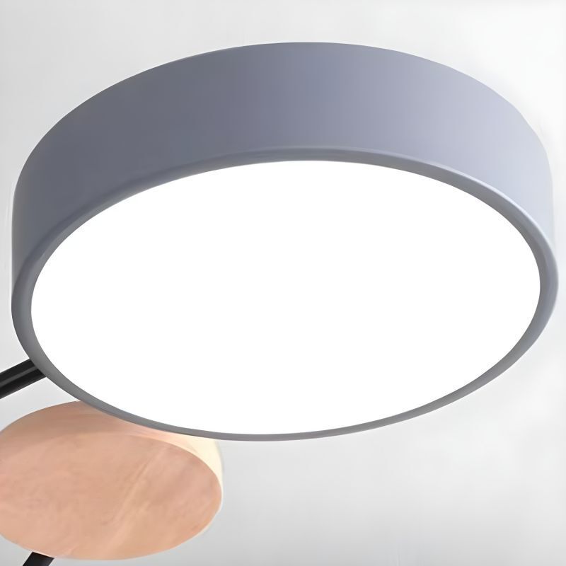Arisha Geometric Flush Mount Ceiling Light Acrylic/Wood Living Room