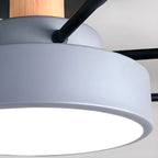 Arisha Geometric Flush Mount Ceiling Light Acrylic/Wood Living Room