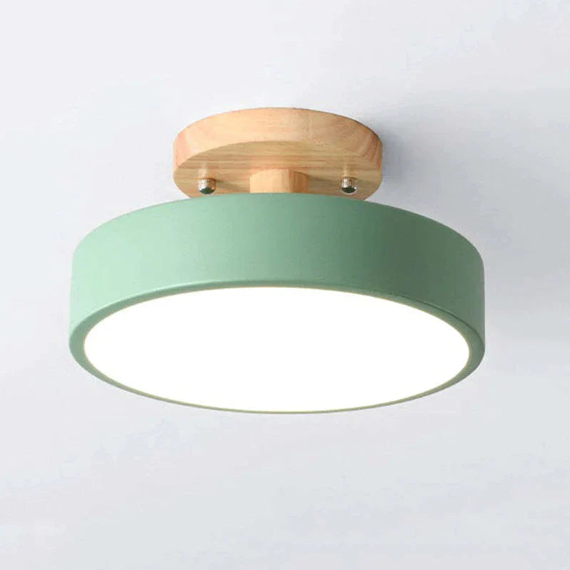 Modern LED ceiling lamp made of wood