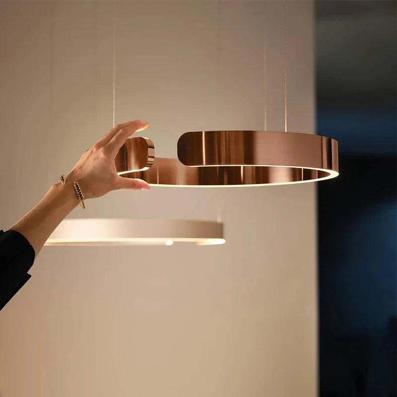 Modern LED Ring Chandelier – Elegant Round Ceiling Lamp