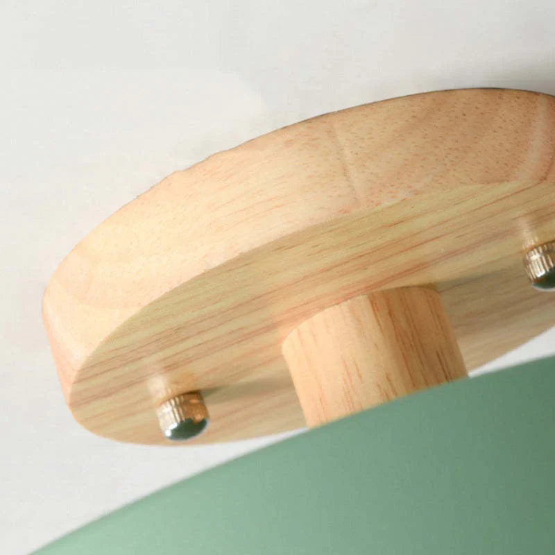 Modern LED ceiling lamp made of wood