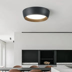 Modern LED Ceiling Lamp with Wooden Accent