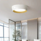 Modern LED Ceiling Lamp with Wooden Accent