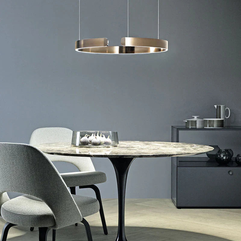 Modern LED Ring Chandelier – Elegant Round Ceiling Lamp