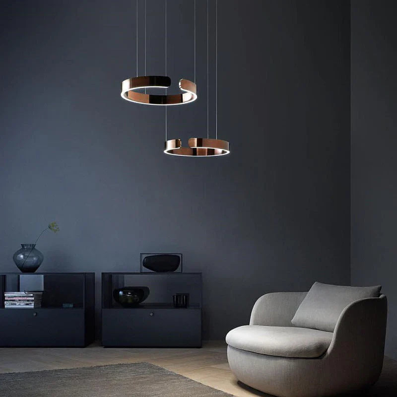 Modern LED Ring Chandelier – Elegant Round Ceiling Lamp