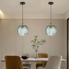 Gaia Boho Tropical Palm Leaf Glass Pendant Light