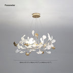 Jarn Leaf Suspension / Modern Multi Metal / Ceramic Gold / White Living Room