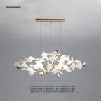 Jarn Leaf Suspension / Modern Multi Metal / Ceramic Gold / White Living Room