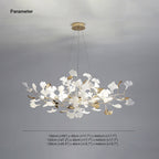 Jarn Leaf Suspension / Modern Multi Metal / Ceramic Gold / White Living Room
