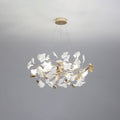 Jarn Leaf Suspension / Modern Multi Metal / Ceramic Gold / White Living Room