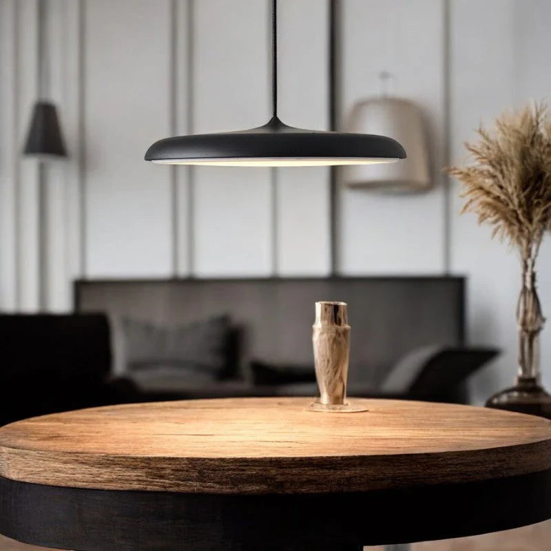 Modern LED Pendant Lamp – Ultra-Thin Shade, Designer Ceiling Lighting for Living Room or Dining Room