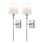 Classic Wireless Wall Sconce with Shade – Elegant Lamp for Living Room and Bedroom (Set of 2)