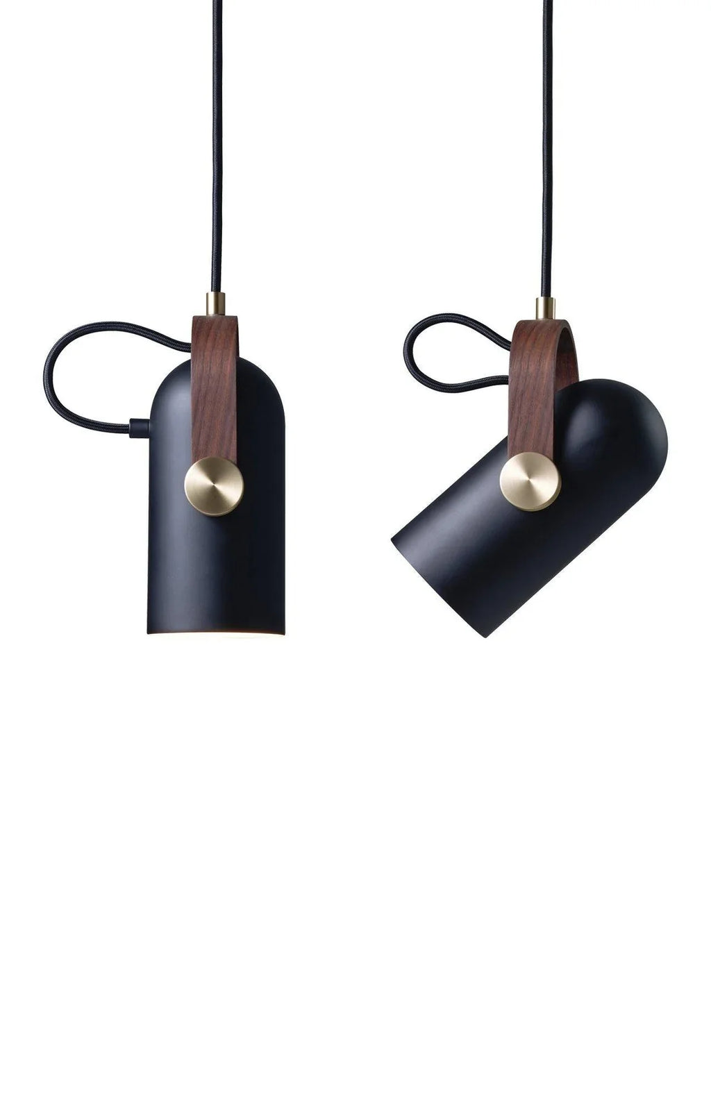 Modern pendant lamp with wooden accent and metal shade – loft style