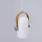 Modern pendant lamp with wooden accent and metal shade – loft style