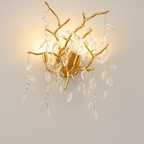 Exclusive chandelier with crystal leaves – branch effect, modern elegance