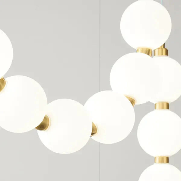 Modern LED pendant lamp – stunning necklace design with light spheres