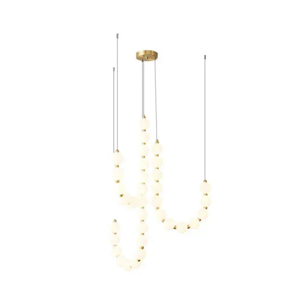Modern LED pendant lamp – stunning necklace design with light spheres