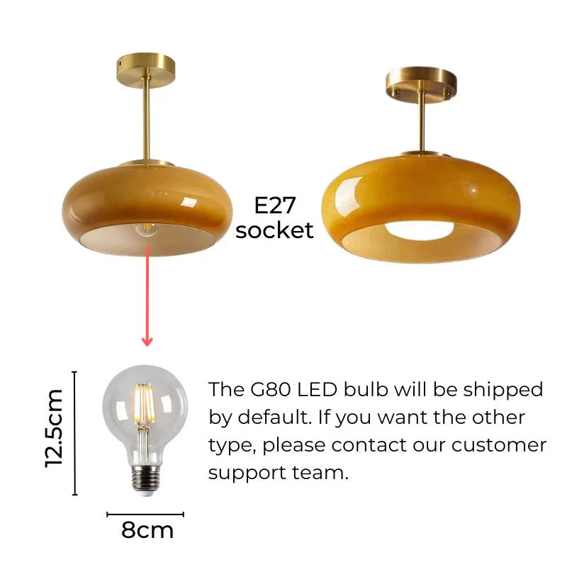 Elegant Ceiling Pendant Lamp with Glass Shade