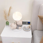 Decorative LED Night Lamp Bear with Sphere – Adorable Table Lamp for Children's Room