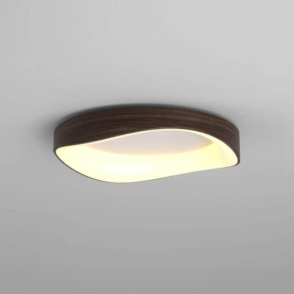 Scandinavian LED Ceiling Lamp – Modern Surface-Mounted Lamp with Wood Effect