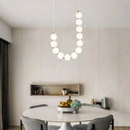 Modern LED pendant lamp – stunning necklace design with light spheres