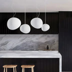 Modern pendant lamp with an organic round shape – minimalist design