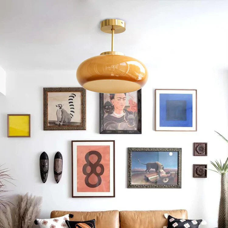 Elegant Ceiling Pendant Lamp with Glass Shade