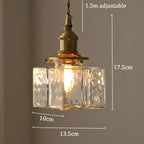 Vintage glass hanging lamps with brass finish