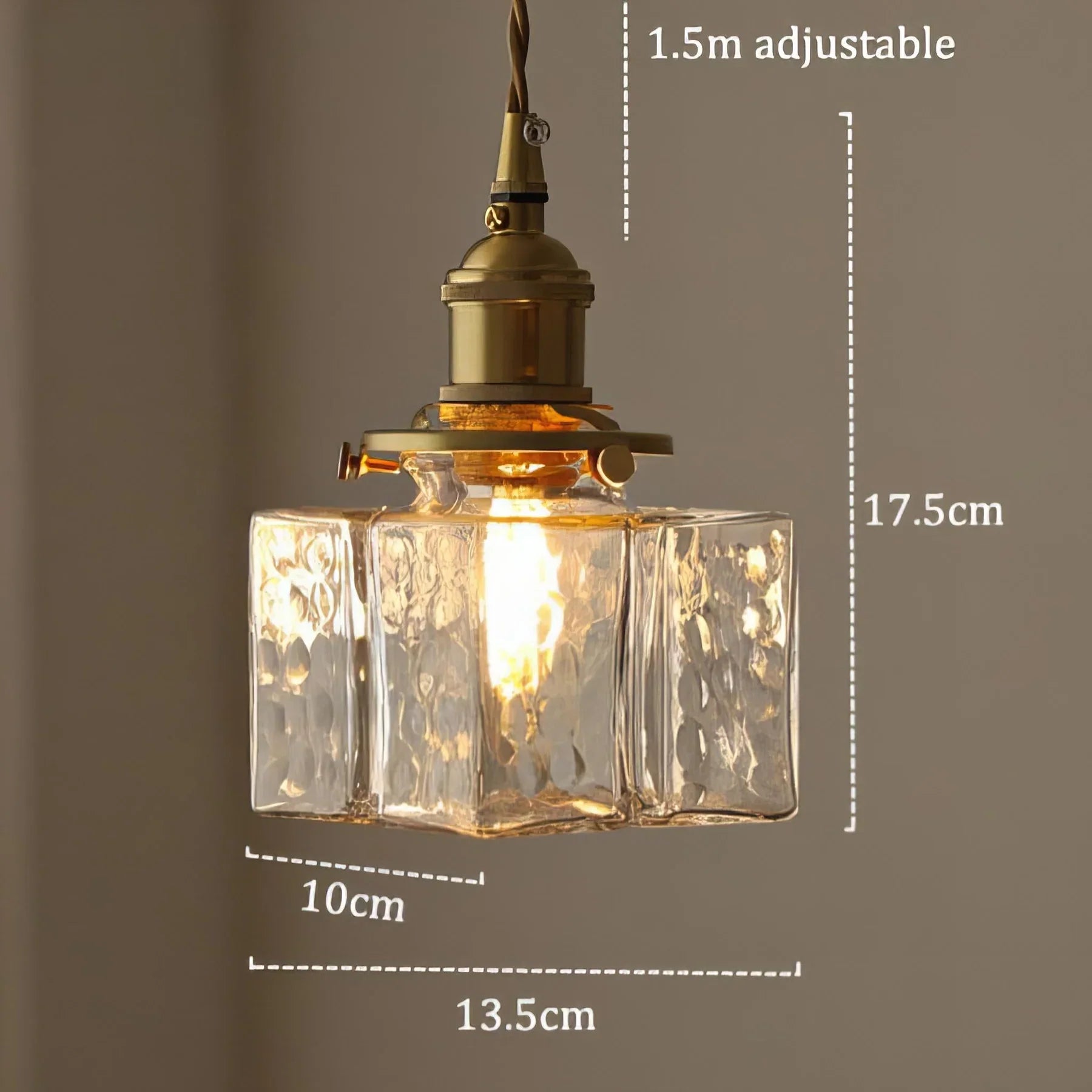 Vintage glass hanging lamps with brass finish