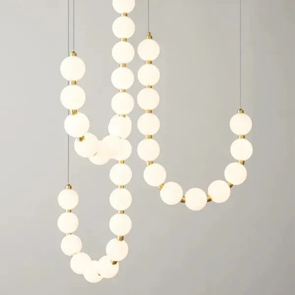 Modern LED pendant lamp – stunning necklace design with light spheres