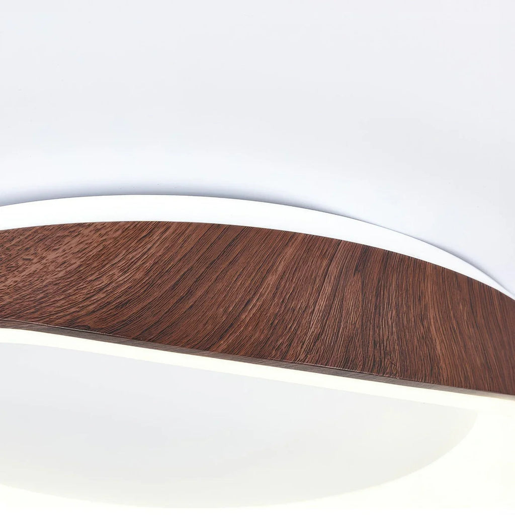 Scandinavian LED Ceiling Lamp – Modern Surface-Mounted Lamp with Wood Effect