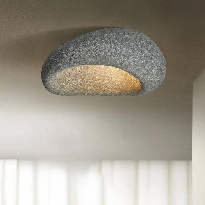 LED Ceiling Lamp in Wabi-Sabi Style – Decorative Ceiling Fixture with Organic Shape
