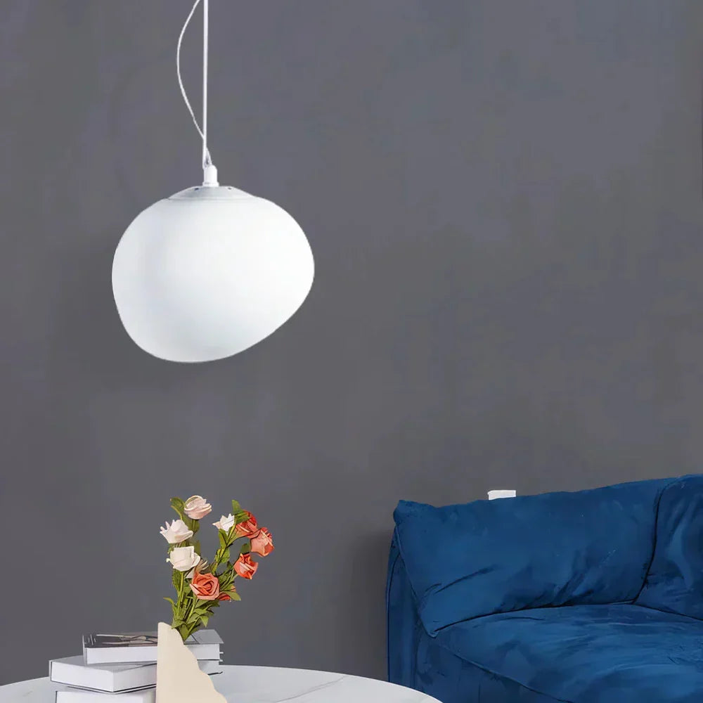 Modern pendant lamp with an organic round shape – minimalist design