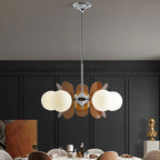 Hanging Lamp Retro Modern Chandelier with Ball Shades Bauhaus