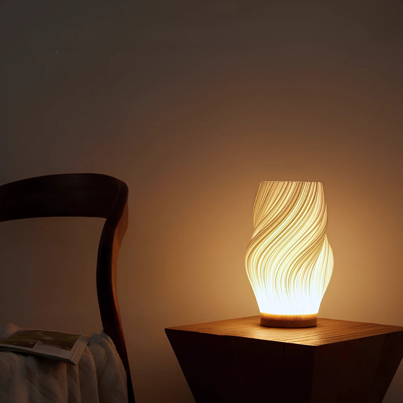 LED Table Lamp with Spiral Shape