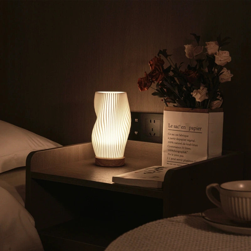 LED Table Lamp with Spiral Shape