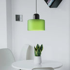 Modern Hanging Lamp Made of Colored Glass in Bauhaus Style