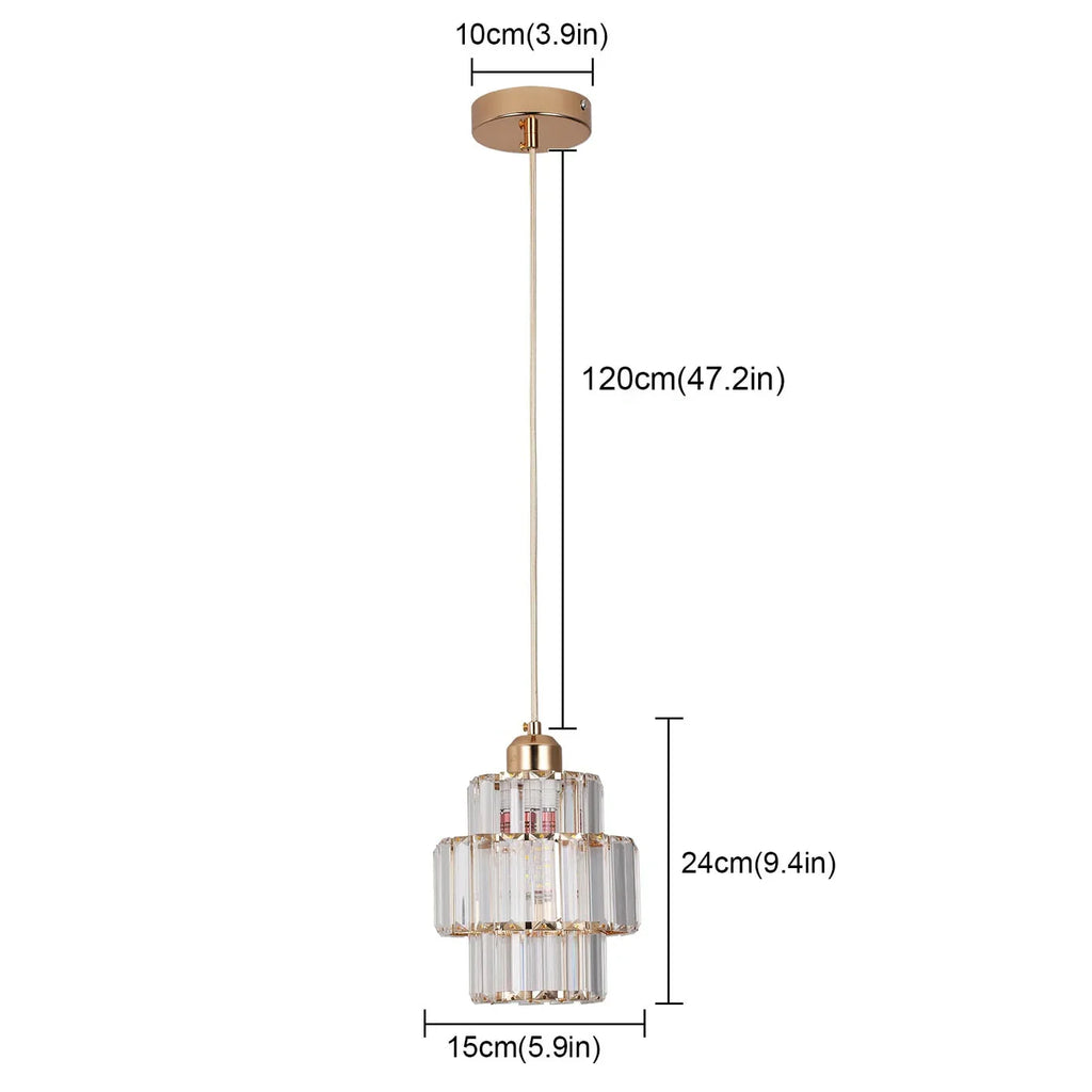 Elegant Glass Pendant Lamp Crystal – Glamour Style