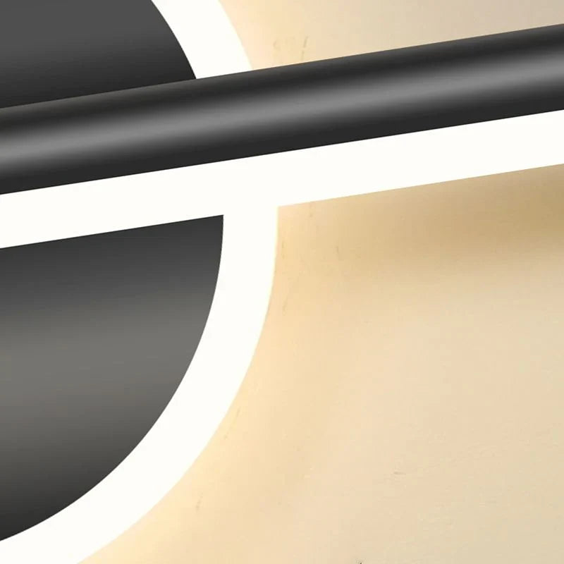 Modern LED Wall Lamp in Line Shape with Round Element – Designer Lighting