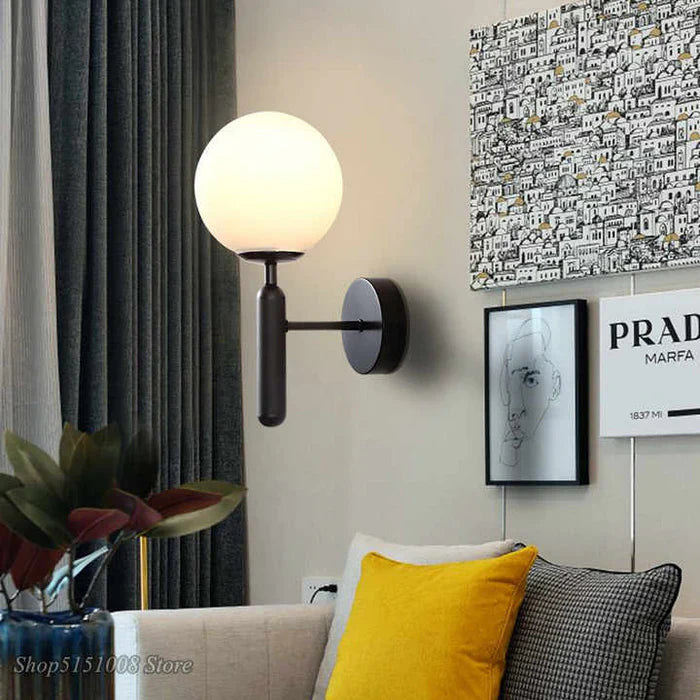 Elegant Wall Sconce Lamp with Globe Shade