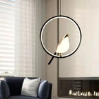 Luxury Hanging Lamp with a Golden Bird