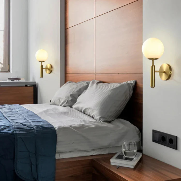 Elegant Wall Sconce Lamp with Globe Shade